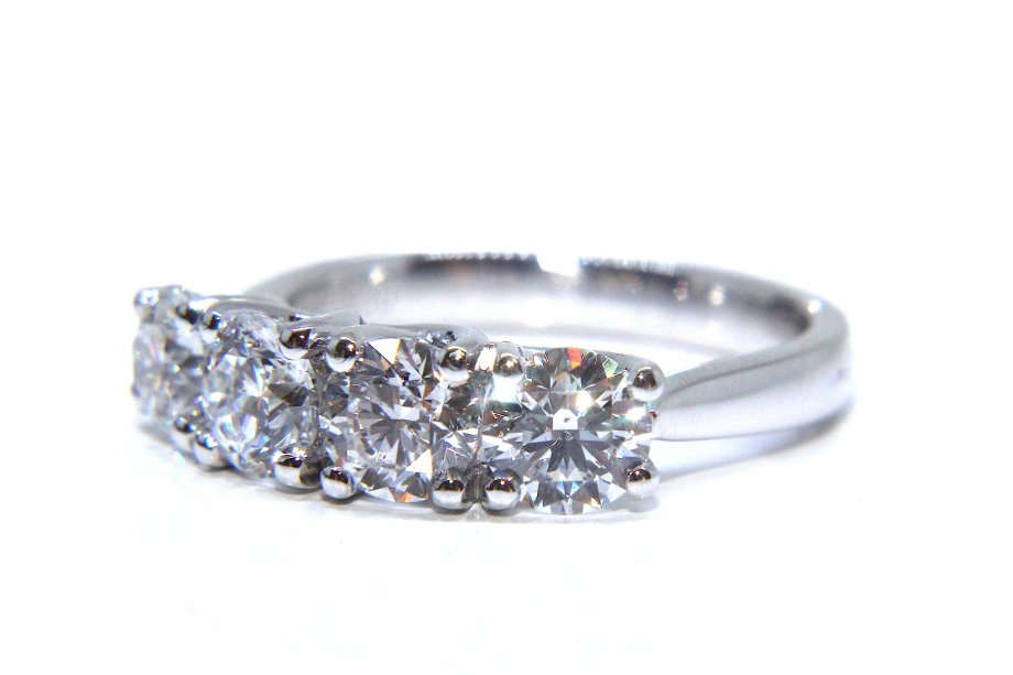 platinum-gia-certified-d-colour-2.01ct-four-round-brilliant-diamond-eternity-engagement-ring-campbell-jewellers-dublin-2